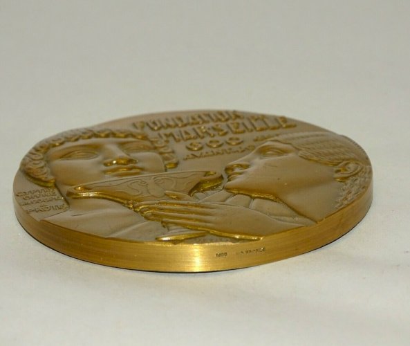 -MEDAILLE BRONZE FONDATION de MARSEILLE PORT AUTONOME ART DECO signée VEZIEN XXe