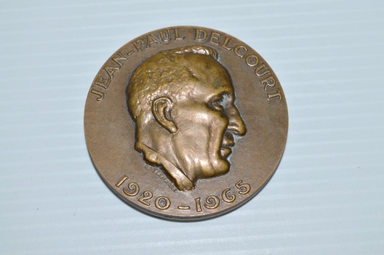 -MEDAILLE BRONZE JP DELCOURT 1920/1965 Graveur DELAMARRE TRANSPORTEUR SOUFRE XXe