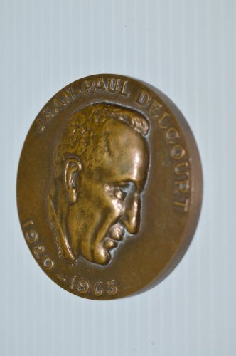 -MEDAILLE BRONZE JP DELCOURT 1920/1965 Graveur DELAMARRE TRANSPORTEUR SOUFRE XXe