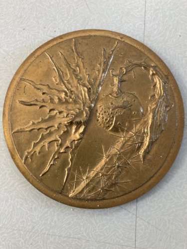 Médaille Bronze Les Cactus Art Daniel David Monnaie De Paris 1980
