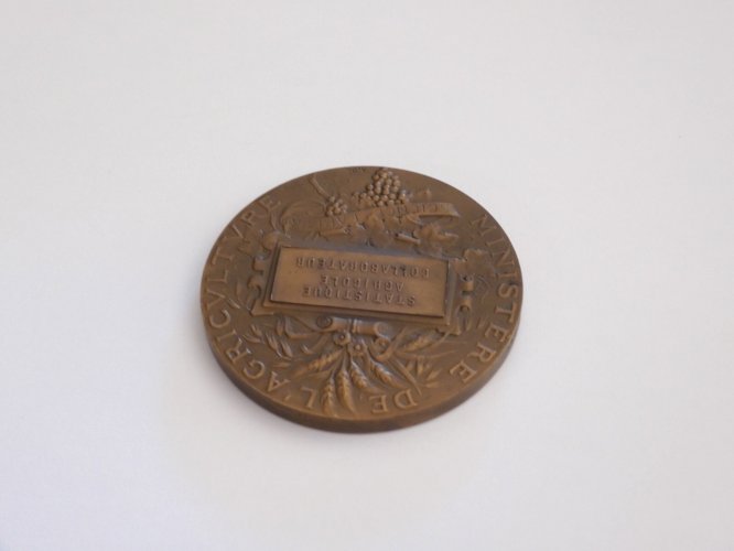 -MÉDAILLE BRONZE MINISTERE de l'Agriculture Statistique AGRICOLE Alphée DUBOIS D