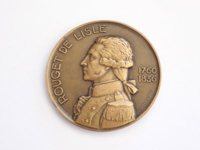 -MEDAILLE BRONZE ROUGET de LISLE  1769/1836  Georges GUIRAUD Marseillaise  D