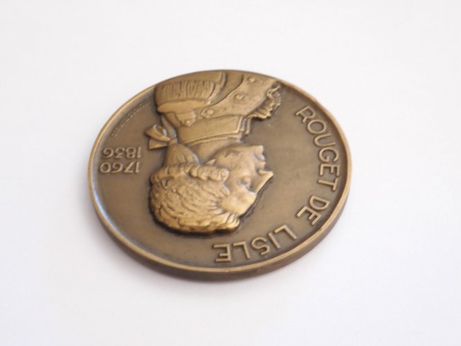 -MEDAILLE BRONZE ROUGET de LISLE  1769/1836  Georges GUIRAUD Marseillaise  D