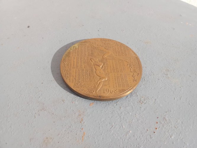 médaille calendrier (Adam et Ève), par Corbin, 1968 Paris
