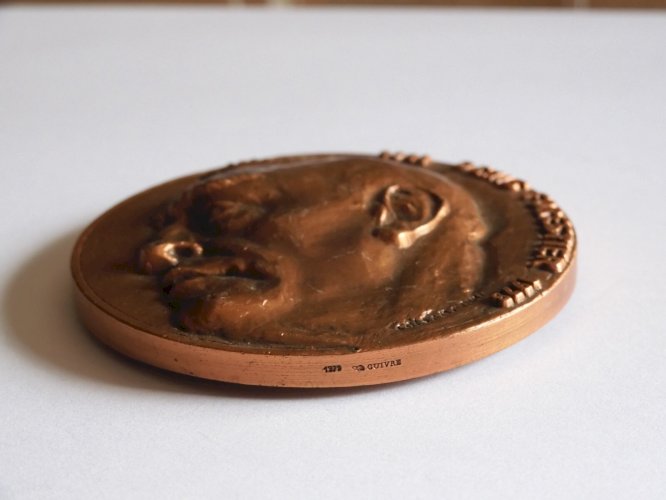 -MEDAILLE CUIVRE 1979 DENIS FORESTIER INSTITUTEUR 1911/78 graveur COLLAMARINI  D