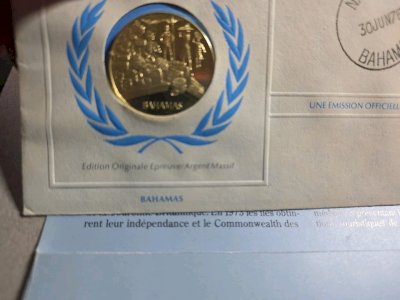 World Nation Medal BAHAMAS Solid Silver