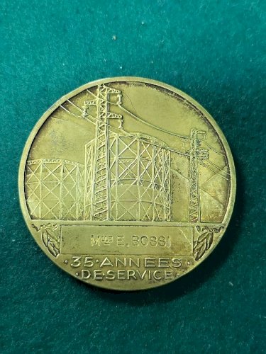 MEDAILLE DE TABLE EN BRONZE DORE EDF ET GAZ DE FRANCE HENRI DROPSY N° 101