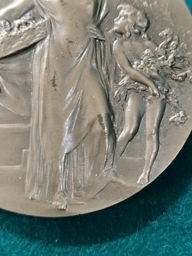 MEDAILLE DE TABLE EN BRONZE OFFERTE PAR OLIVIER DE SARNEZ N°158