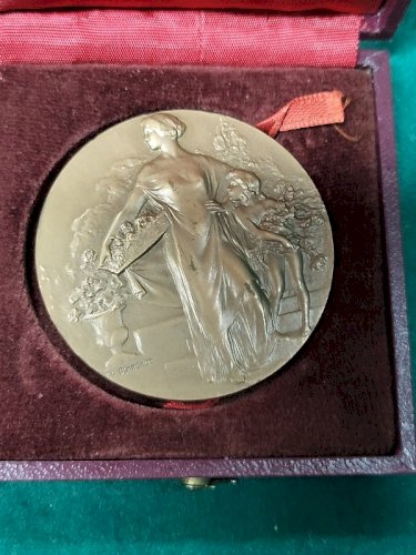 MEDAILLE DE TABLE EN BRONZE OFFERTE PAR OLIVIER DE SARNEZ N°158