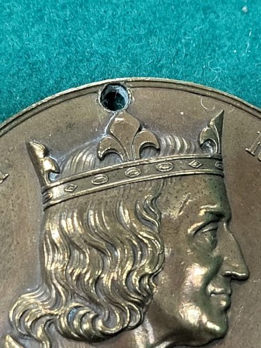 MEDAILLE DE TABLE EN BRONZE PHILIPPE VI ROI DE FRANCE N°149
