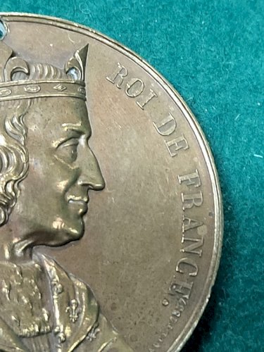 MEDAILLE DE TABLE EN BRONZE PHILIPPE VI ROI DE FRANCE N°149