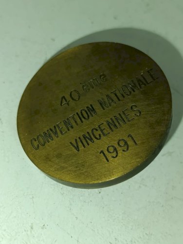 medaille en bronze convention nationale vincennes 1991 du lions club