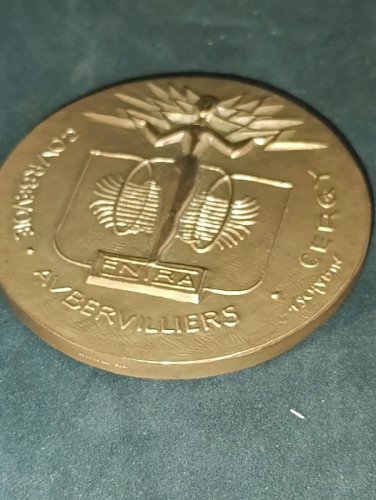 medaille en bronze Entra courbevoie aubervilliers cercy schudin en bon etat