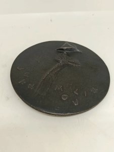 Bronze Medal Jean Moulin And to die without speaking by Émile Rousseau