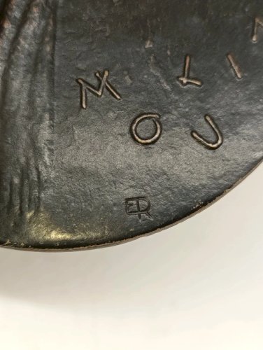 Médaille en bronze  Jean Moulin Et mourir sans parler par Émile rousseau
