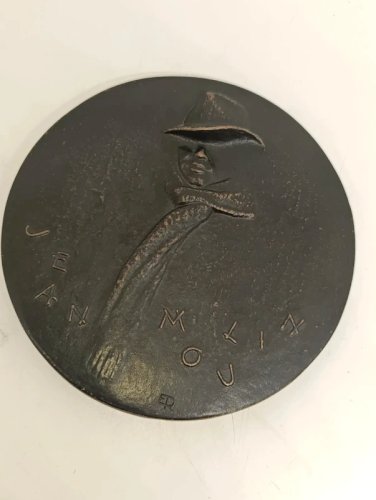 Médaille en bronze  Jean Moulin Et mourir sans parler par Émile rousseau