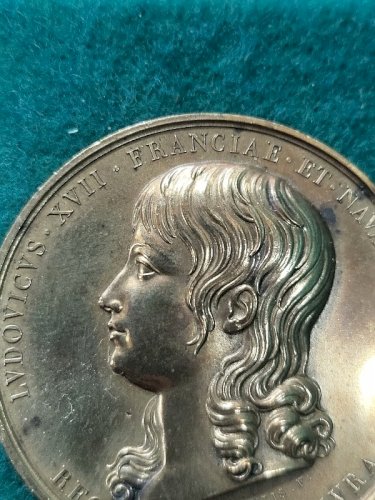 MEDAILLE EN BRONZE LOUIS XVII LUDOVICUS XVII FRANCIAE ET NAVARRAE N° 118