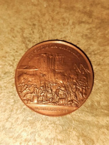 medaille lion club prise de la bastille en bon etat