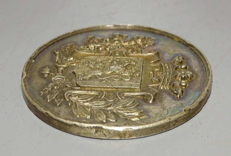 -MEDAILLE PIECE ARGENT testé LIGUE HORTICOLE MONT ST AMAND 1899 30/4 - 9/5   D