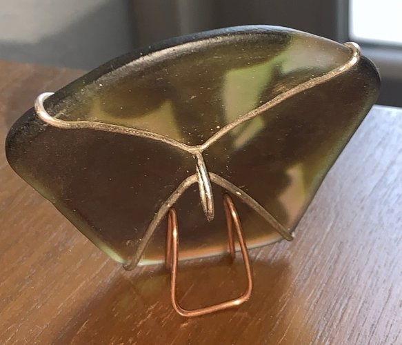 médaillon au papillon art nouveau en verre multicouche Gallé Daum Sneider