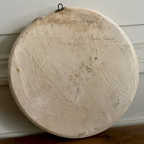 Médaillon en plâtre par A. Bérard bas-relief homme début XIXe M3743