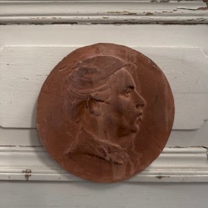 Terracotta medallion by Charles Filleul workshop work XXth M3543