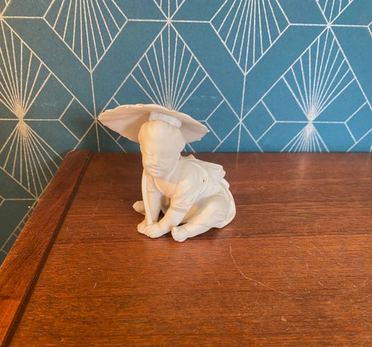 Meissen biscuit, joli lot, Sculptures porcelaine, XIXème, numérotés et marqués au revers.