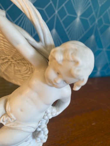 Meissen biscuit, joli lot, Sculptures porcelaine, XIXème, numérotés et marqués au revers.