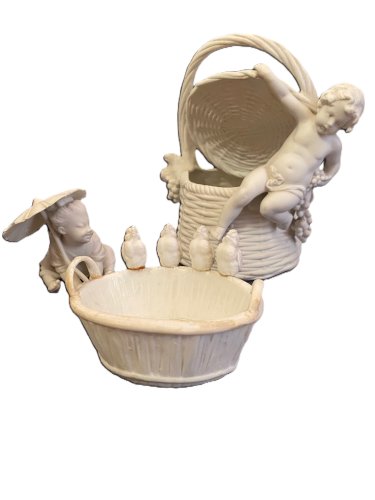 Meissen biscuit, joli lot, Sculptures porcelaine, XIXème, numérotés et marqués au revers.