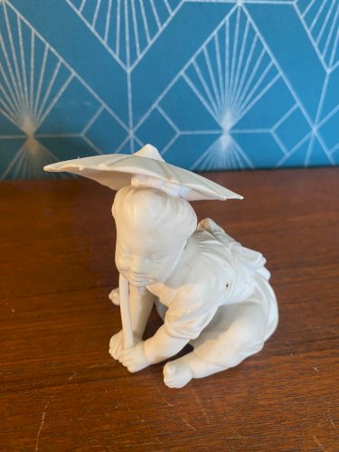 Meissen biscuit, joli lot, Sculptures porcelaine, XIXème, numérotés et marqués au revers.