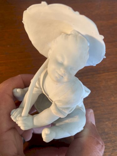 Meissen biscuit, joli lot, Sculptures porcelaine, XIXème, numérotés et marqués au revers.