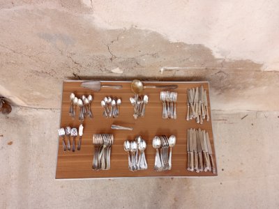 Ménagère ancienne en métal argenté 