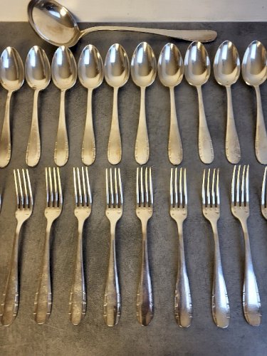 MENAGERE ART DECO ARGENTAL DE 36 PIECES