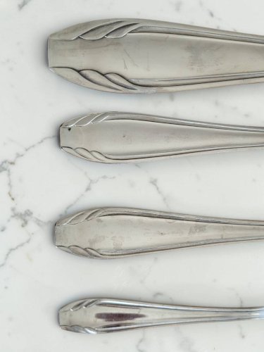 Ménagère Art déco en inox 37 pièces