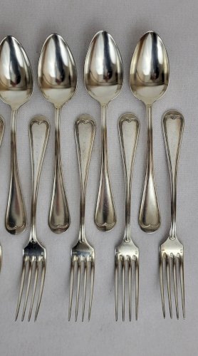 Ménagère / Service 24 couverts en métal argenté Apollo