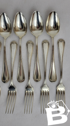 Ménagère / Service 24 couverts en métal argenté Apollo