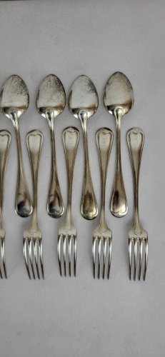 Ménagère / Service 24 couverts en métal argenté Apollo