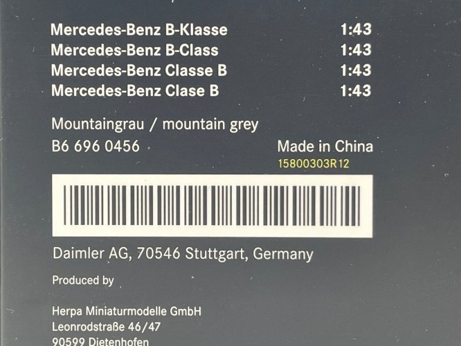 Mercedes-Benz B (W247) (2018) 1/43 Herpa