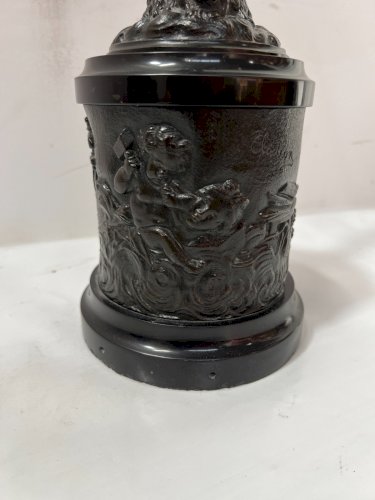 " Mercure " Groupe en bronze a patine brune . XIX siècle