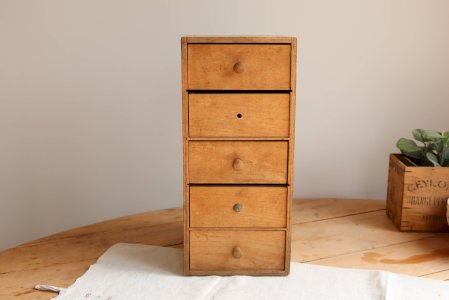 Antique wooden drawer cabinet