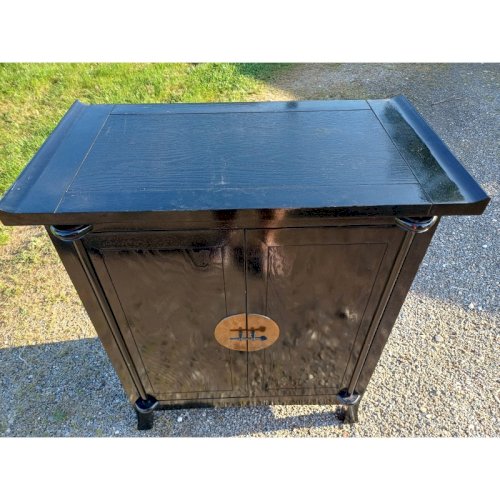 Meuble Asiatique Bois Noirci