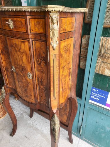 MEUBLE CABINET EN MARQUETERIE 2 PORTES 1 TIROIR