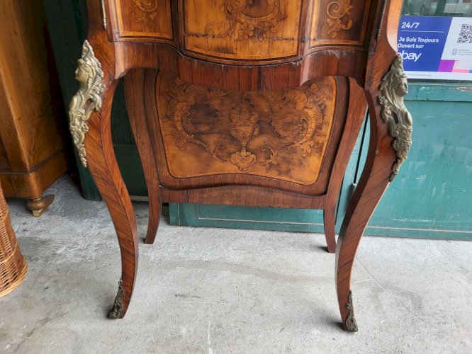 MEUBLE CABINET EN MARQUETERIE 2 PORTES 1 TIROIR