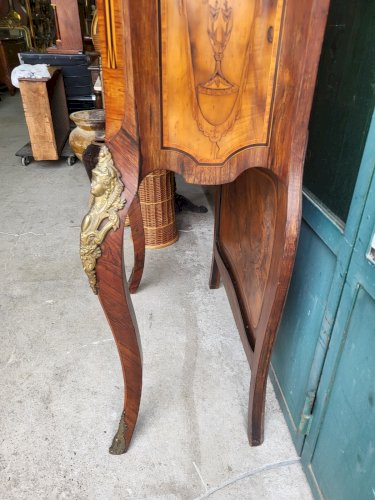 MEUBLE CABINET EN MARQUETERIE 2 PORTES 1 TIROIR
