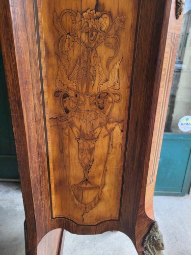 MEUBLE CABINET EN MARQUETERIE 2 PORTES 1 TIROIR