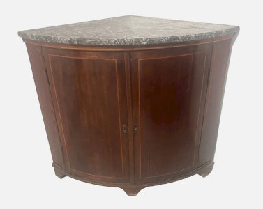 Meuble de coin en demi lune de style Louis XVI XIX Siècle