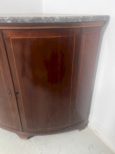Meuble de coin en demi lune de style Louis XVI XIX Siècle