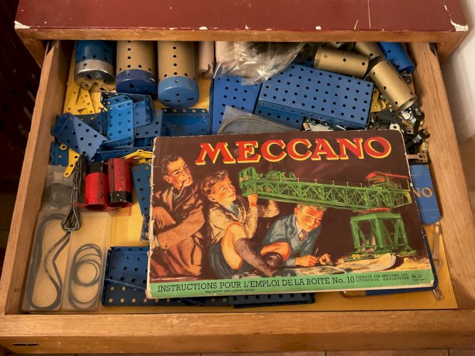 Meuble de magasins meccano boite coffret N 10 + autre DES ANNEES 70/80