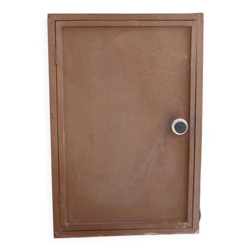Meuble de rangement ancien en bois peint
