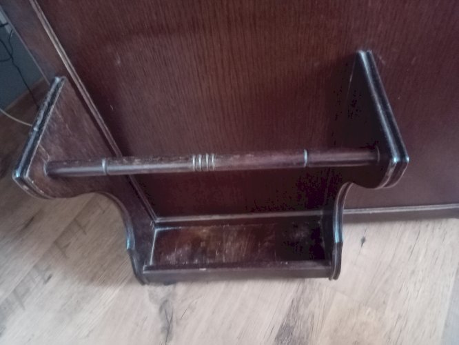 Meuble d'entrée en bois massif - circa 1970